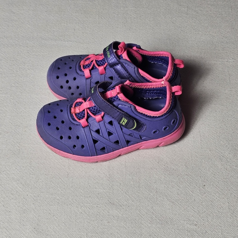 Stride Rite Made 2 Play Phibian Shoes‎ Kids Size 8 Pink/Purple